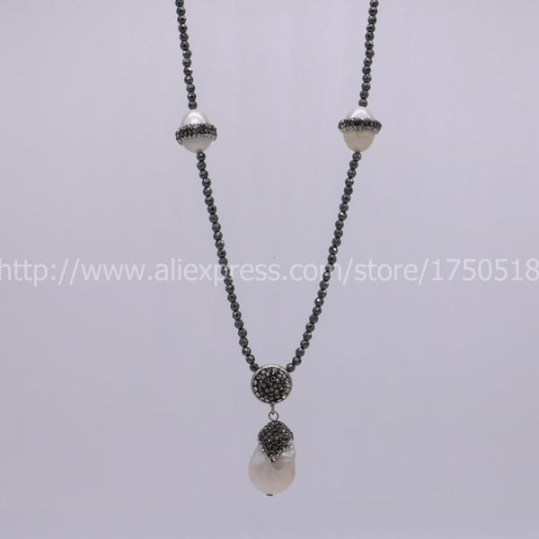 chains handmade 4 strand natural pearl pave rhinestone & beads 28" hematite necklace fashion gems jewelry for women 557, Silver
chains handmade 4 strand natural pearl pave rhinestone & beads 28" hematite necklace fashion gems jewelry for women 557, Silver