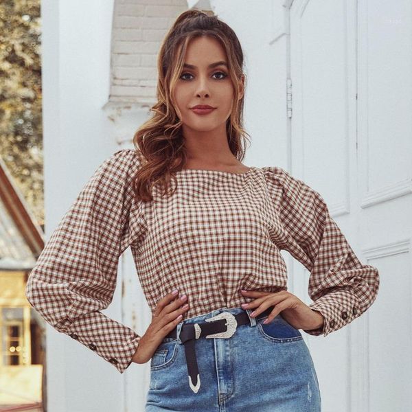 deeptown womens checkered shirt vintage autumn fashion blouse long sleeve square neck loose casual elegant clothes for women1, White
deeptown womens checkered shirt vintage autumn fashion blouse long sleeve square neck loose casual elegant clothes for women1, White