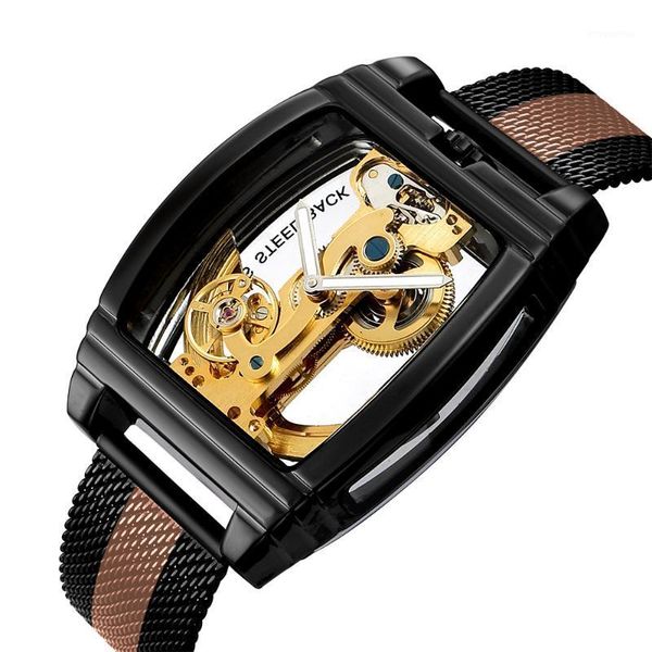 luxury transparent automatic mechanical watch men steampunk skeleton gear self winding leather men's clock watches montre homme1, Slivery;brown
luxury transparent automatic mechanical watch men steampunk skeleton gear self winding leather men's clock watches montre homme1, Slivery;brown