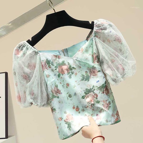 floral print female shirt newcrop women's vintage v neck puff sleeve shirts blouses ladies short blouse blusa lady slim 1, White
floral print female shirt newcrop women's vintage v neck puff sleeve shirts blouses ladies short blouse blusa lady slim 1, White