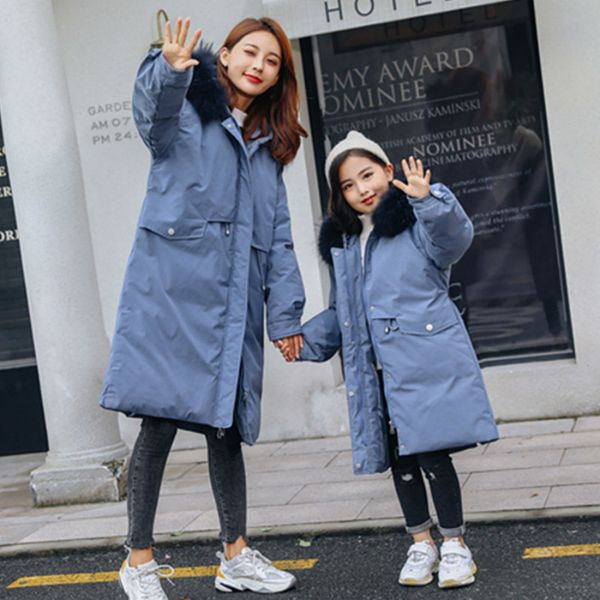 30 degree warm down jacket for girl clothing kids winter parka real fur coat matching family outfits children outerwear clothes 0930, Blue;gray
30 degree warm down jacket for girl clothing kids winter parka real fur coat matching family outfits children outerwear clothes 0930, Blue;gray