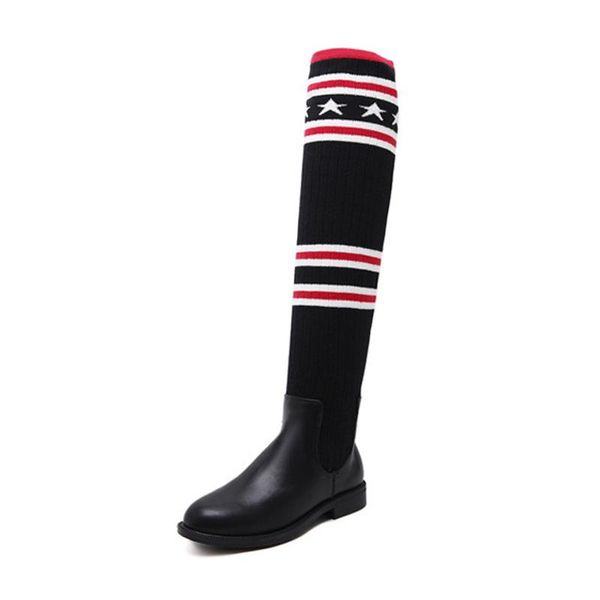 classical star patchwork knitting shaft platform square heel women winter over-knee boots, Black
classical star patchwork knitting shaft platform square heel women winter over-knee boots, Black