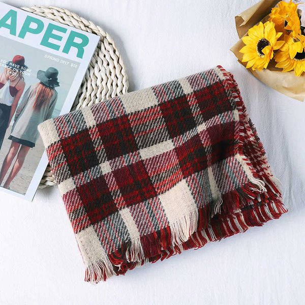 christmas scarf autumn and winter double side plaid korean thousand bird plaid thickened shawl woven versatile neck fashion, Blue;gray
christmas scarf autumn and winter double side plaid korean thousand bird plaid thickened shawl woven versatile neck fashion, Blue;gray