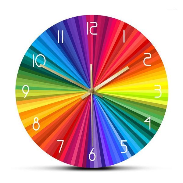 wall clocks bright rainbow ray colorful printed clock color wheel modern abstract home decor nursery kid room silent watch1
wall clocks bright rainbow ray colorful printed clock color wheel modern abstract home decor nursery kid room silent watch1
