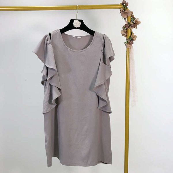 new style feilou shoulder lotus leaf qw08 sleeve design dress loose short skirt, Black;gray
new style feilou shoulder lotus leaf qw08 sleeve design dress loose short skirt, Black;gray