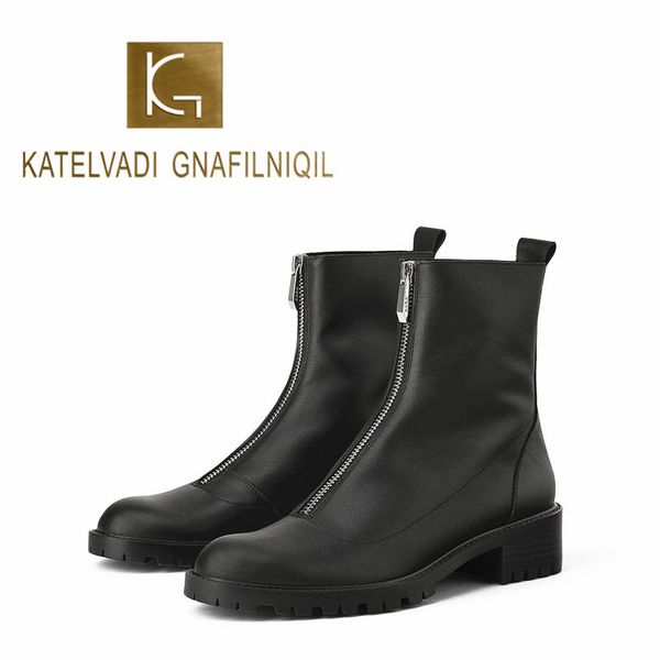 katelvadi fashion ankle boots winter ankle boots pu leather pu lining work shoes round toe front zip women boots black k-490 t200425
katelvadi fashion ankle boots winter ankle boots pu leather pu lining work shoes round toe front zip women boots black k-490 t200425