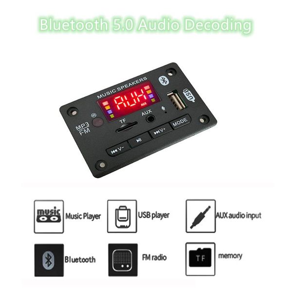 mp3 player decoder hands-board 5v 12v bluetooth 5.0 car fm radio module support fm tf usb aux recorders
mp3 player decoder hands-board 5v 12v bluetooth 5.0 car fm radio module support fm tf usb aux recorders