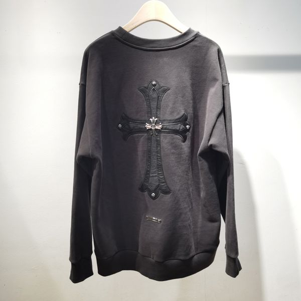 chao brand ch croxin horseshoe embroidered cross sweater men's and women's same autumn and winter round neck plush long sleeve coa, Black
chao brand ch croxin horseshoe embroidered cross sweater men's and women's same autumn and winter round neck plush long sleeve coa, Black