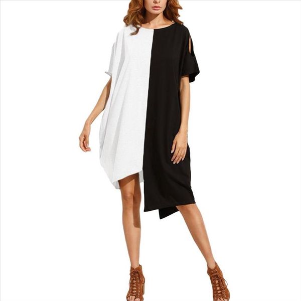 casual women dual color cutout short sleeve round neck asymmetric midi dress drop shipping good quality, Black;gray
casual women dual color cutout short sleeve round neck asymmetric midi dress drop shipping good quality, Black;gray