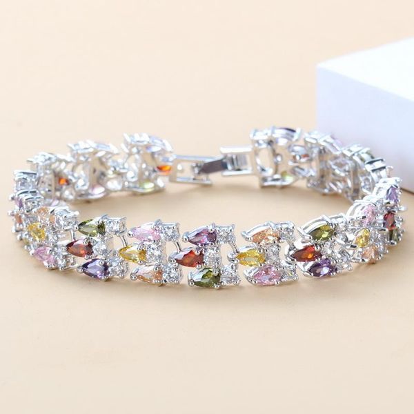 nice multicolor циркон серебро цвет ссылка браслет партии моды свадебные украшения для женщин free jewelry box b40, Black
nice multicolor циркон серебро цвет ссылка браслет партии моды свадебные украшения для женщин free jewelry box b40, Black