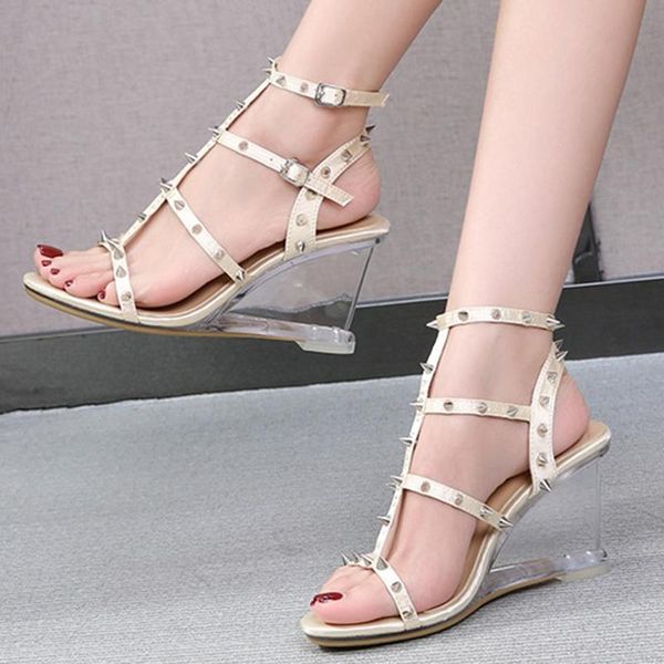sandals women korean slope high heel shoes 8cm all-match design women's rivet spike plus size, Black
sandals women korean slope high heel shoes 8cm all-match design women's rivet spike plus size, Black