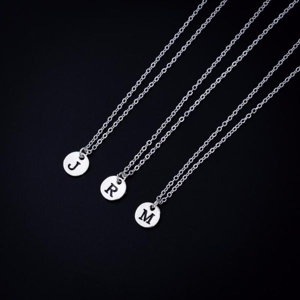 pendant necklaces custom select disc letters personalized initial name chain necklace couple jewelry for women fashion love christmas gift, Silver
pendant necklaces custom select disc letters personalized initial name chain necklace couple jewelry for women fashion love christmas gift, Silver