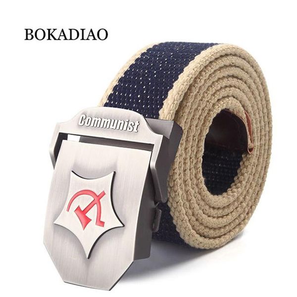 bokadiao men&women canvas belt luxury cccp communist red metal buckle jeans belt army tactical belts for men strap male, Black;brown
bokadiao men&women canvas belt luxury cccp communist red metal buckle jeans belt army tactical belts for men strap male, Black;brown