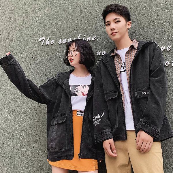 men's jackets fashion autumn winter clothing hip hop streetwear black denim jacket couple loose cotton jean zipper coat for man, Black;brown
men's jackets fashion autumn winter clothing hip hop streetwear black denim jacket couple loose cotton jean zipper coat for man, Black;brown
