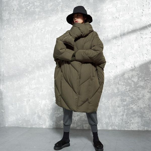 women's down & parkas 2021 winter collection arrrivals with scarf batwing sleeve oversize long coat white duck jacket women1, Black
women's down & parkas 2021 winter collection arrrivals with scarf batwing sleeve oversize long coat white duck jacket women1, Black