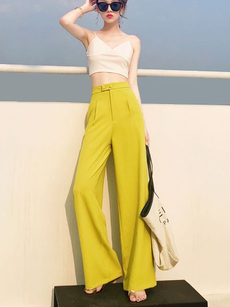 graceful female loose straight-cut high waist pants oversized casual stylish fabric wide leg pants korean fashion female pants 201106, Black;white
graceful female loose straight-cut high waist pants oversized casual stylish fabric wide leg pants korean fashion female pants 201106, Black;white