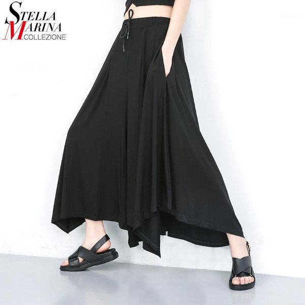 new woman autumn fashion 2020 infinity solid black wide legs long skirt pants high waist lady unique style casual trousers zy0741, Black;white
new woman autumn fashion 2020 infinity solid black wide legs long skirt pants high waist lady unique style casual trousers zy0741, Black;white
