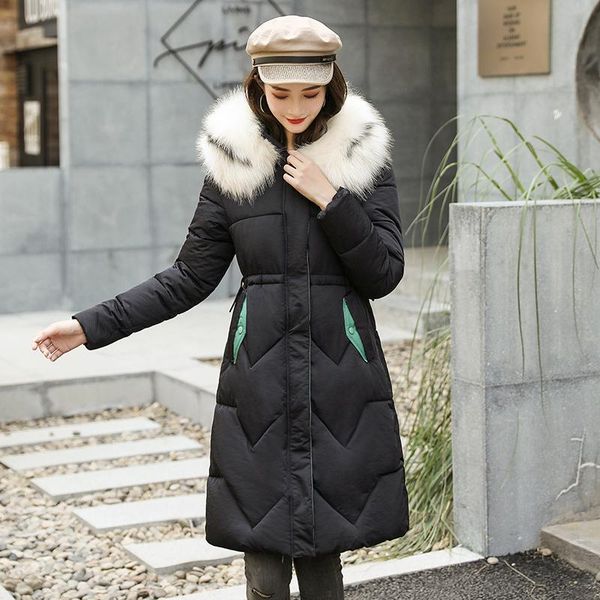 women new warm adjustable stripe casual slim long hooded parka coat winter jacket fur collar jakcet, Black
women new warm adjustable stripe casual slim long hooded parka coat winter jacket fur collar jakcet, Black