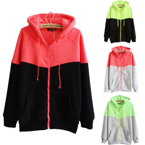 autumn winter women's color contrast hooded cardigan zipper pocket fleece sweater coat sweatshirt hoodies tracksuit sport suit, Black
autumn winter women's color contrast hooded cardigan zipper pocket fleece sweater coat sweatshirt hoodies tracksuit sport suit, Black