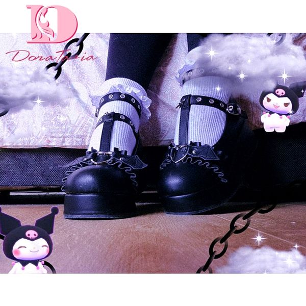 doratasia brand fashion female lolita cute women's pumps platform wedges high heels pumps sweet gothic cosplay shoes woman c0129, Black
doratasia brand fashion female lolita cute women's pumps platform wedges high heels pumps sweet gothic cosplay shoes woman c0129, Black