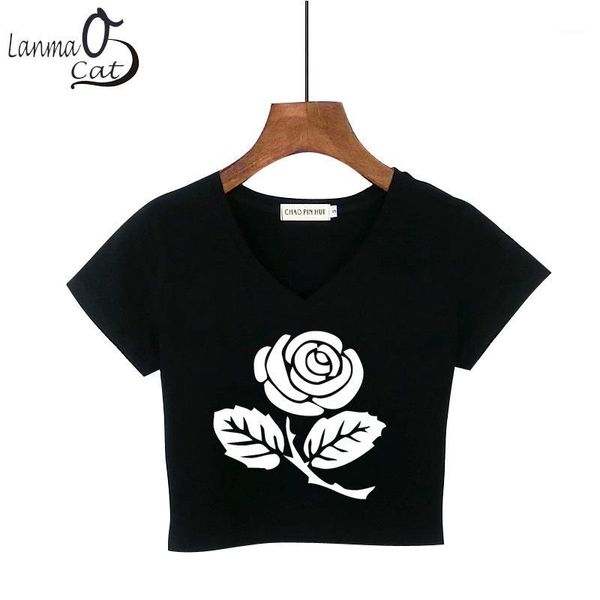 lanmaocat cotton v neck shirts black crop tee shirts femme women funny cotton short tshirts for young lady, White
lanmaocat cotton v neck shirts black crop tee shirts femme women funny cotton short tshirts for young lady, White