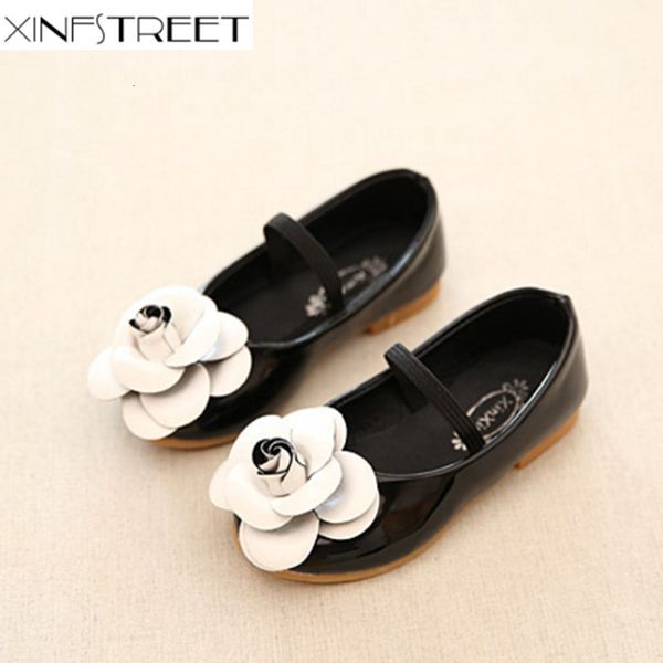okxinfstreet цветок pu кожа принцессы милый ребенок мальчиков дизайнер обуви для размера девочек 21-36
