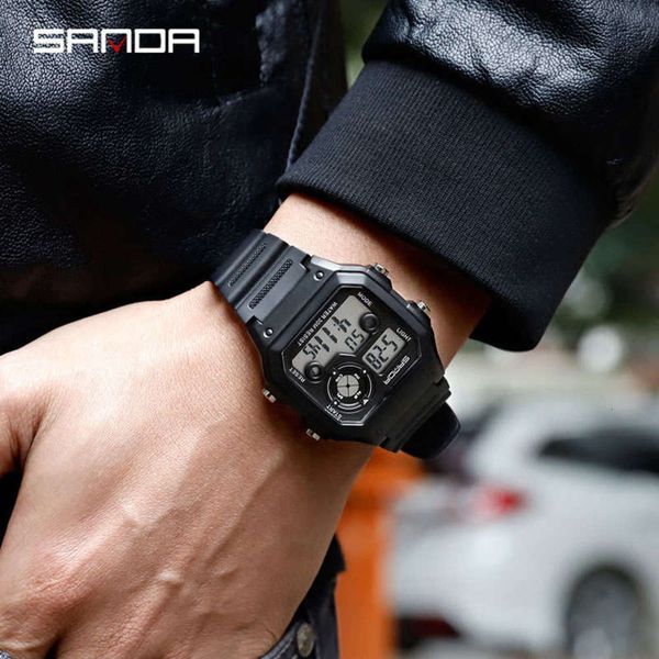 new fashion trend men's business sanda watch outdoor luminous sports waterproof personality square electronic watch, Slivery;brown
new fashion trend men's business sanda watch outdoor luminous sports waterproof personality square electronic watch, Slivery;brown