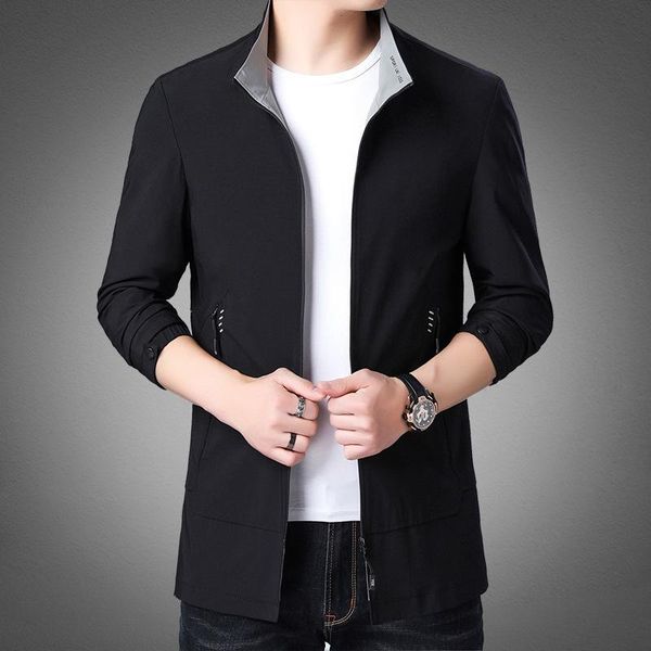 men's trench coats 2021 autumn coat fashionable casual stand collar jacket middle aged outer 9003, Tan;black
men's trench coats 2021 autumn coat fashionable casual stand collar jacket middle aged outer 9003, Tan;black