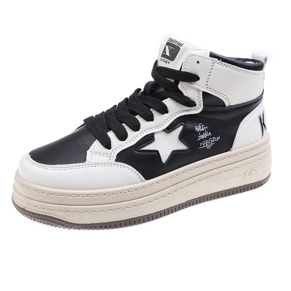 new autumn high-women's boots all-match star stitching casual shoes fashion board sneakers thick-soled sports shoes ymr-389, Black
new autumn high-women's boots all-match star stitching casual shoes fashion board sneakers thick-soled sports shoes ymr-389, Black