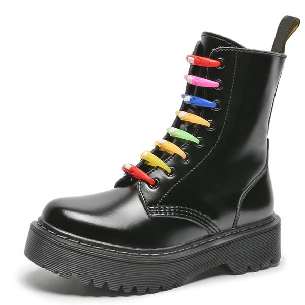 autumn retro platform round head women motorcycle boots 2020new fashion chic color buckle leather women ankle boots, Black
autumn retro platform round head women motorcycle boots 2020new fashion chic color buckle leather women ankle boots, Black