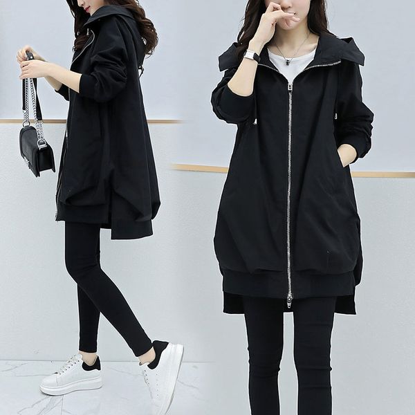 2021 autumn new korean style celebrity online like bat zipper female mid-length fashion jacket j0wo, Black
2021 autumn new korean style celebrity online like bat zipper female mid-length fashion jacket j0wo, Black