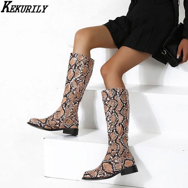 2020 new knee high boots for women snake prints chunky heels motorcycle boot punk zip round toe shoes winter zapatos de mujer, Black
2020 new knee high boots for women snake prints chunky heels motorcycle boot punk zip round toe shoes winter zapatos de mujer, Black