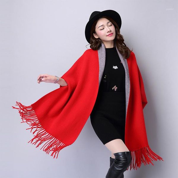 ladies fashion casual loose autumn winter jacket women's long wool sweaters jacket thick cloak open stitch tassel shawl1, Black
ladies fashion casual loose autumn winter jacket women's long wool sweaters jacket thick cloak open stitch tassel shawl1, Black