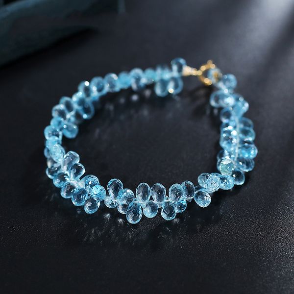 daimi 3.5-4mm g18k gold z bracelet genuine sky blue drop-shaped bracelet gift 1028, Black
daimi 3.5-4mm g18k gold z bracelet genuine sky blue drop-shaped bracelet gift 1028, Black