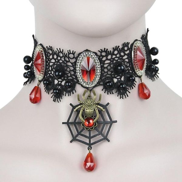 1pcs choker necklace retro spider web statement necklace lace hollow designs black lace choker for halloween, Golden;silver
1pcs choker necklace retro spider web statement necklace lace hollow designs black lace choker for halloween, Golden;silver