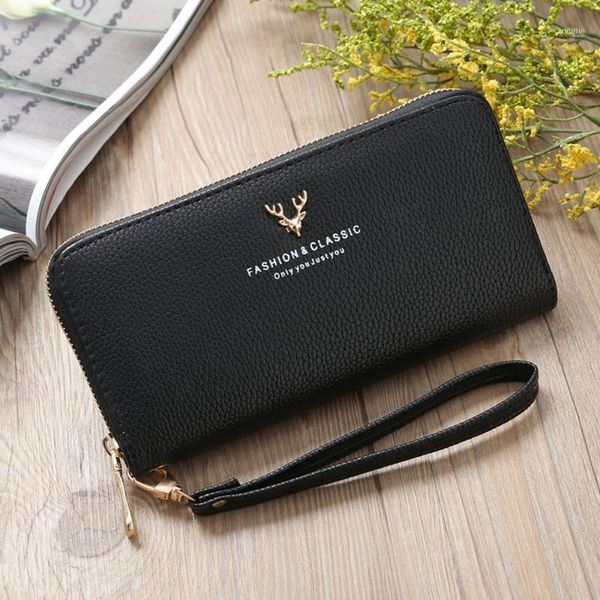 wallets women fashion solid single pull wallet card bag big female purse leather ladies long coin purse/e1, Red;black
wallets women fashion solid single pull wallet card bag big female purse leather ladies long coin purse/e1, Red;black