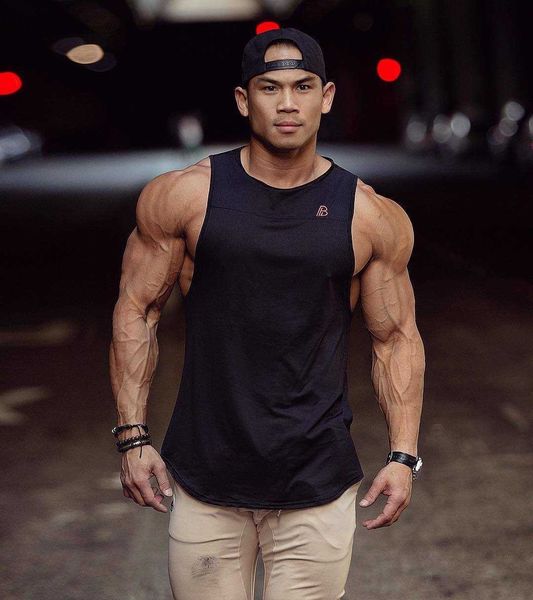 muscle brothers new men's fitness vest summer solid color casual bottoming shirt, White;black
muscle brothers new men's fitness vest summer solid color casual bottoming shirt, White;black