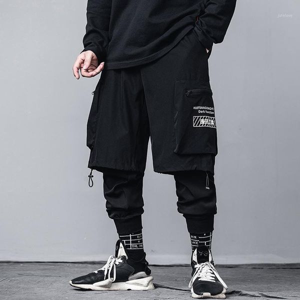 hip hop harem pants men 2020 fake two pieces tactical pant fashion streetwear male pockets joggers trouser elastic waist mg4311, Black
hip hop harem pants men 2020 fake two pieces tactical pant fashion streetwear male pockets joggers trouser elastic waist mg4311, Black