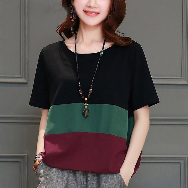 summer coat t-shirt stitching large size women's clothing fat mm 200 jin short sleeve t-shirt loose fashion new special offer 5ys2n, White
summer coat t-shirt stitching large size women's clothing fat mm 200 jin short sleeve t-shirt loose fashion new special offer 5ys2n, White