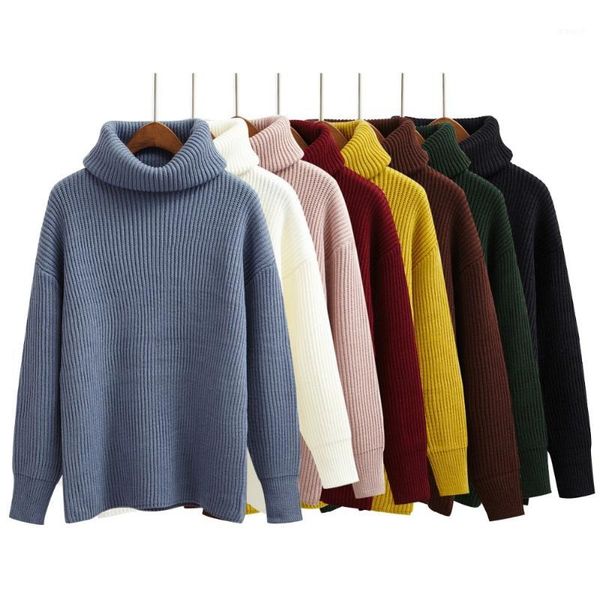 harajuku women solid color turtleneck loose brief thermal thickening retro sweater female kawaii knitted jumper and pullover1, White;black
harajuku women solid color turtleneck loose brief thermal thickening retro sweater female kawaii knitted jumper and pullover1, White;black