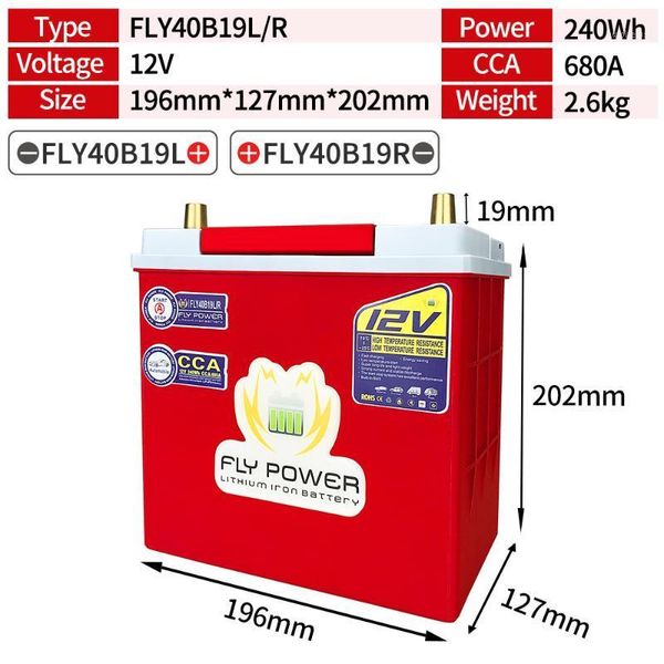 40b19l/r high power automobile lifepo4 battery 12v 240wh cca680a with bms voltage protection motor car lithium iron battery1
40b19l/r high power automobile lifepo4 battery 12v 240wh cca680a with bms voltage protection motor car lithium iron battery1