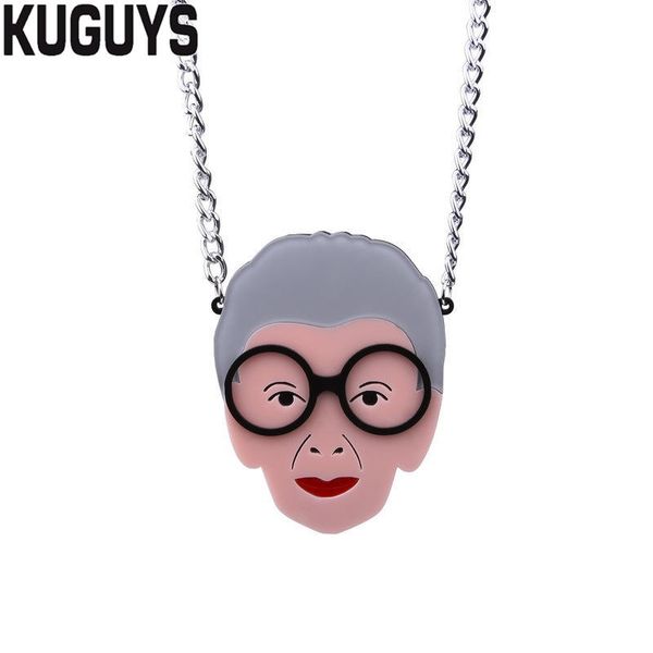 new fashion girl's jewelry grandmother head pendant necklace for women's necklace sweater chain fashion accessories, Silver
new fashion girl's jewelry grandmother head pendant necklace for women's necklace sweater chain fashion accessories, Silver