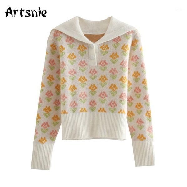 artsnie vintage floral winter sweater women turn down collar long sleeve pull femme streetwear knitted sweaters jumper mujer1, White;black
artsnie vintage floral winter sweater women turn down collar long sleeve pull femme streetwear knitted sweaters jumper mujer1, White;black