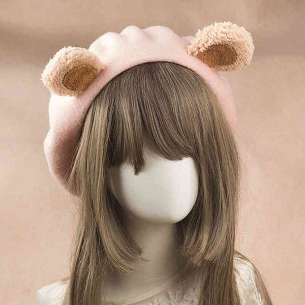 japanese style lolita girls cute bear ear beanies women casual beret painter hat artist cap pink bear ear beret decor, Blue;gray
japanese style lolita girls cute bear ear beanies women casual beret painter hat artist cap pink bear ear beret decor, Blue;gray