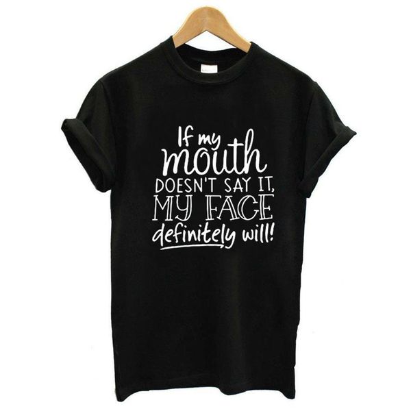 mouth don't say it face definitely letter print t shirt women short sleeve o neck loose tshirt summer fashion women tee shirt, White
mouth don't say it face definitely letter print t shirt women short sleeve o neck loose tshirt summer fashion women tee shirt, White