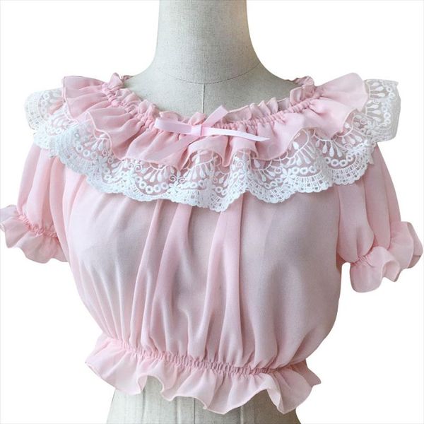 2019 womens chiffon crop summer short sleeve blouse with lace detailing drop shipping good quality, White
2019 womens chiffon crop summer short sleeve blouse with lace detailing drop shipping good quality, White