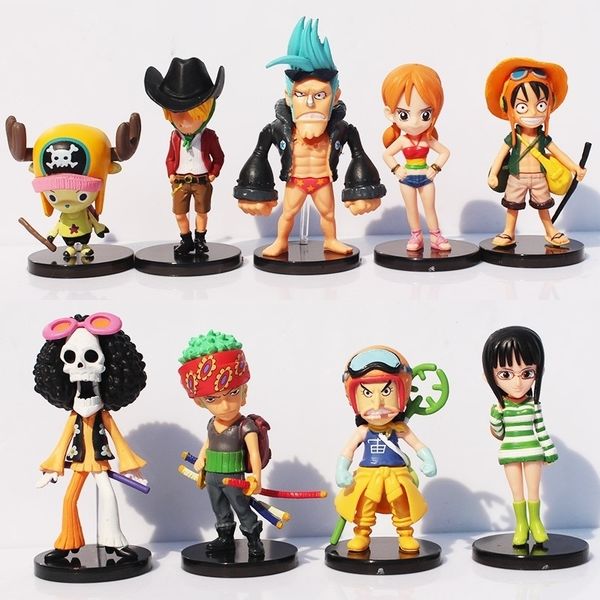 9pcs/lot anime one piece mini luffy roronoa zoro sanji usopp franky nami figure toys doll y200421
9pcs/lot anime one piece mini luffy roronoa zoro sanji usopp franky nami figure toys doll y200421