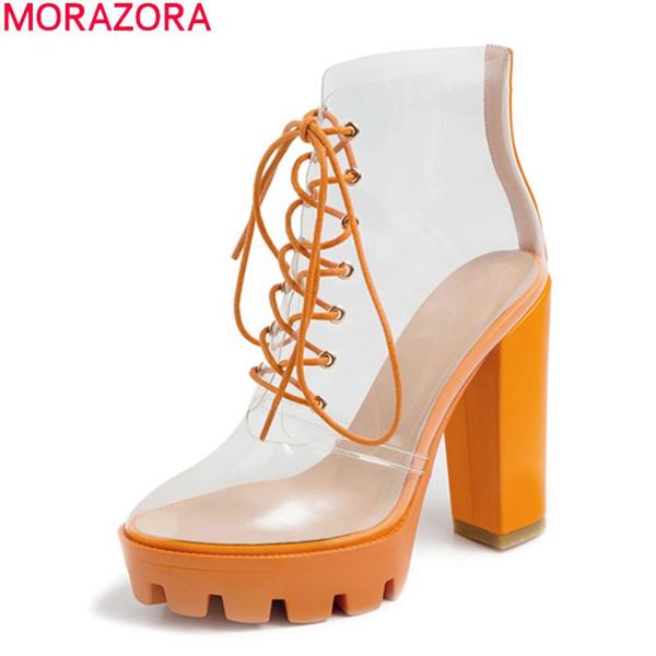 boots morazora big size 34-41 2021 summer fashion transparent high heels shoes lace up platform ankle for woman, Black
boots morazora big size 34-41 2021 summer fashion transparent high heels shoes lace up platform ankle for woman, Black
