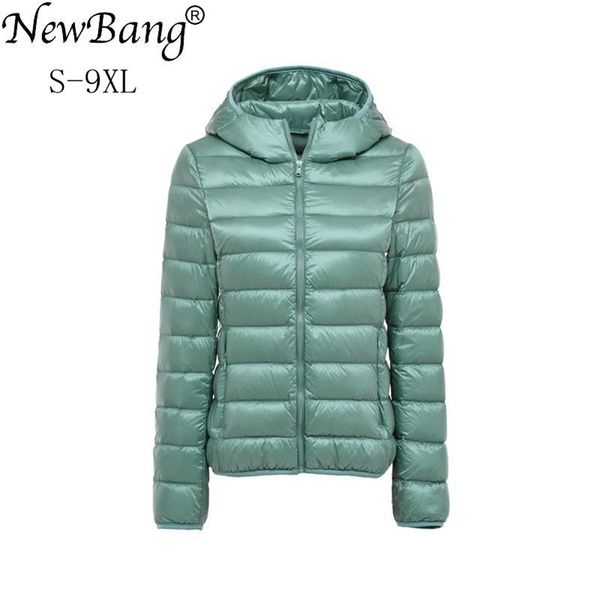 newbang plus size ultra light down jacket women autumn winter warm coat white duck jackets female hooded parka lj201021, Black
newbang plus size ultra light down jacket women autumn winter warm coat white duck jackets female hooded parka lj201021, Black