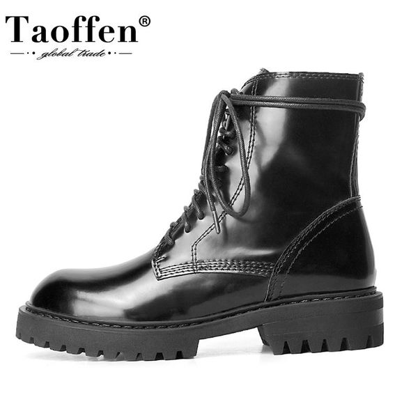 boots taoffen size 34-43 ankle woman lace up patent leather winter shoes fashion cool daily short footwear, Black
boots taoffen size 34-43 ankle woman lace up patent leather winter shoes fashion cool daily short footwear, Black